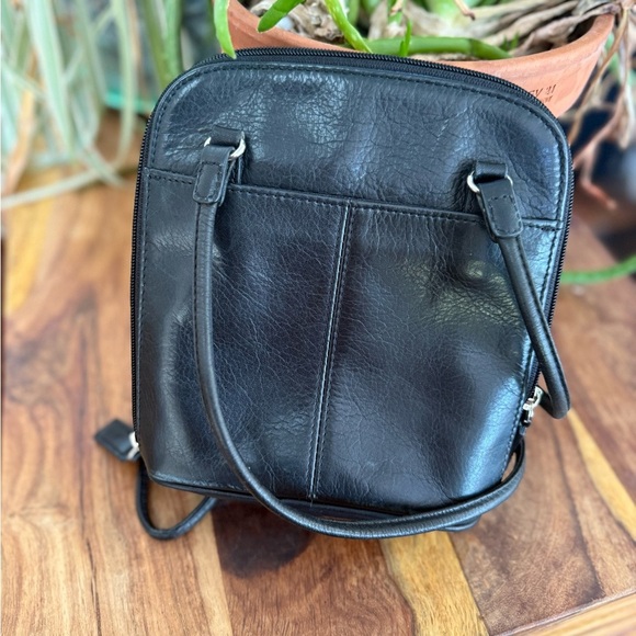 Vintage Fossil Black Leather crossbody Bag - Picture 6 of 7